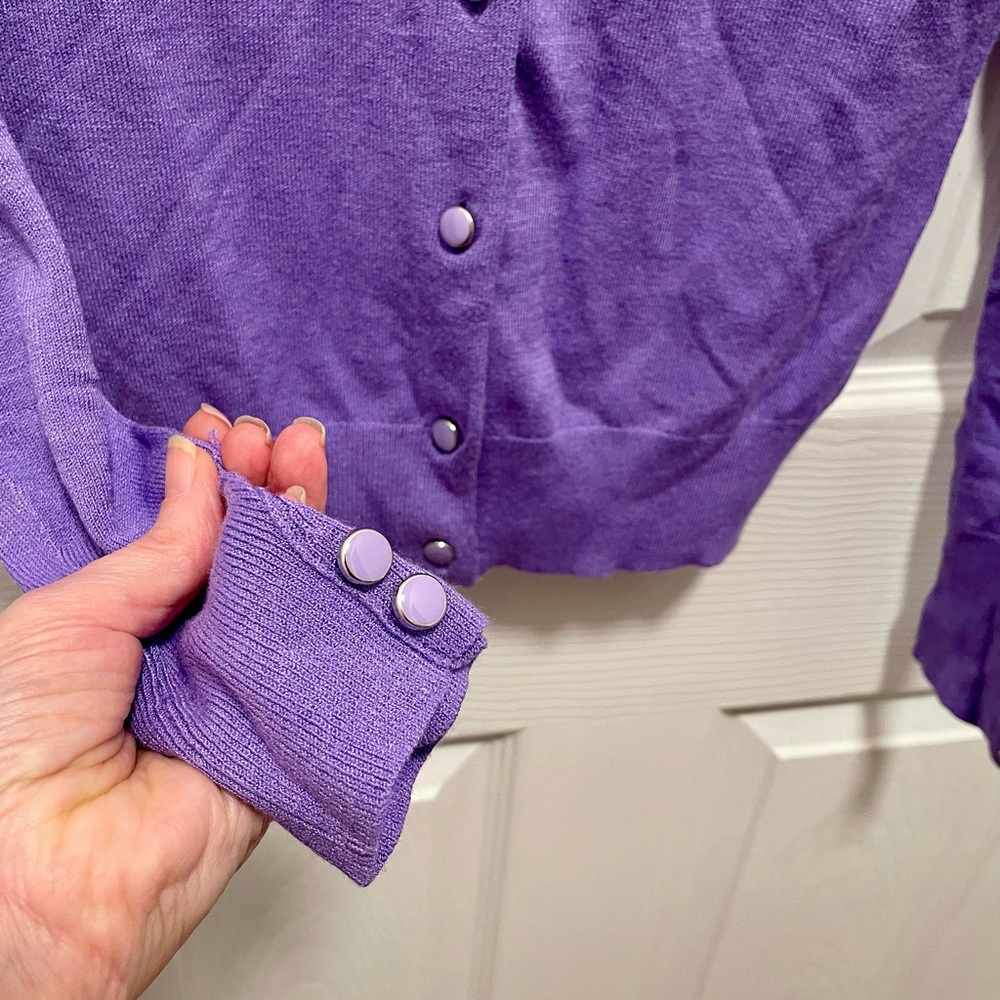 NWT and never worn-New York & Company Lavender Button-Up Cardigan - Picture 4 of 6